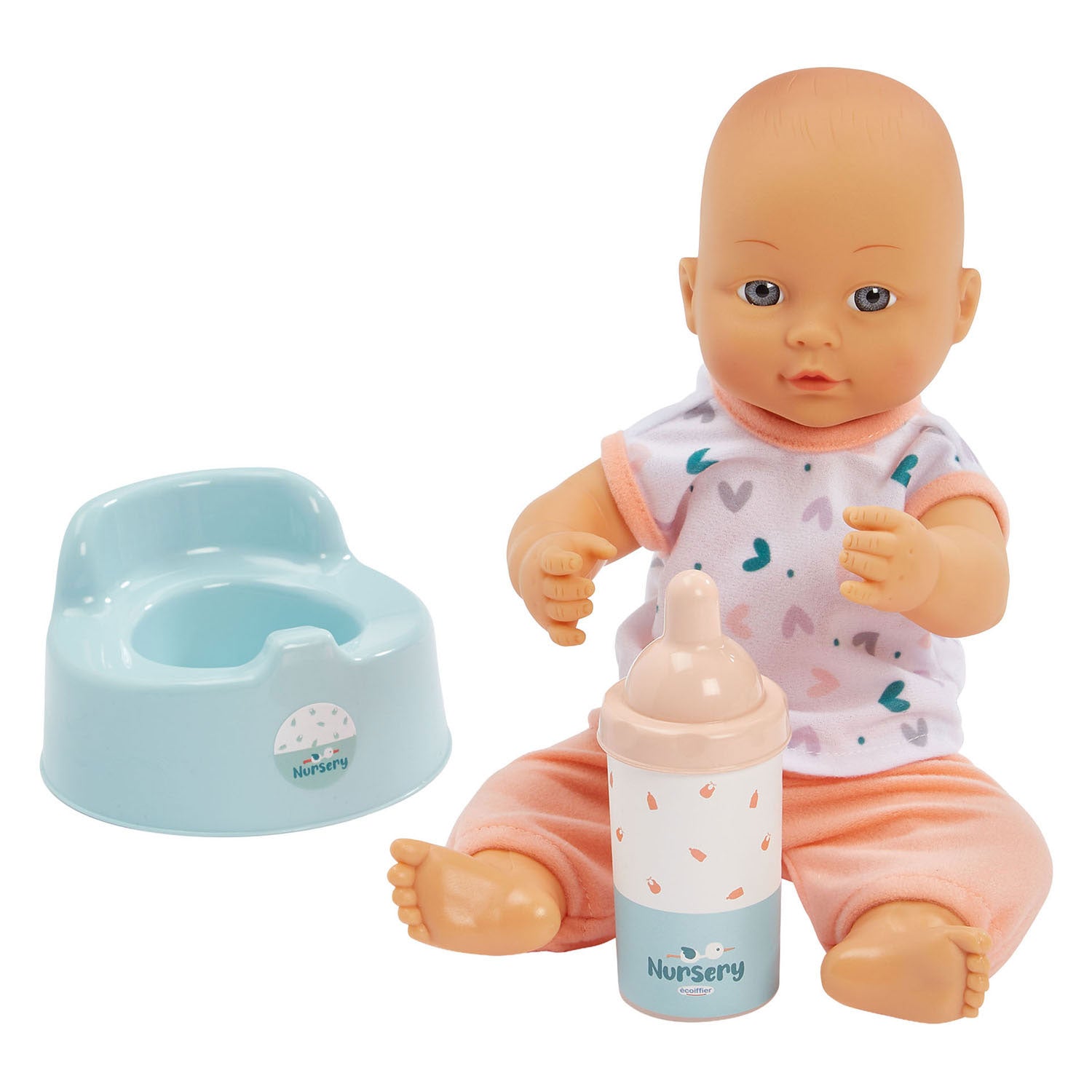 Ecoiffier Kinderzimmer 3in1 Babyzimmer mit Babypuppe – 8-teilig.