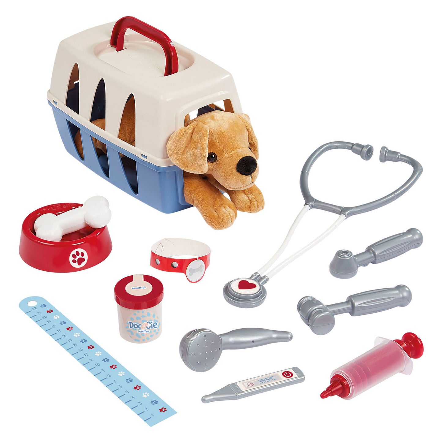 Ecoiffier Doc Cie Tierarztwagen mit Hund – 14-tlg.