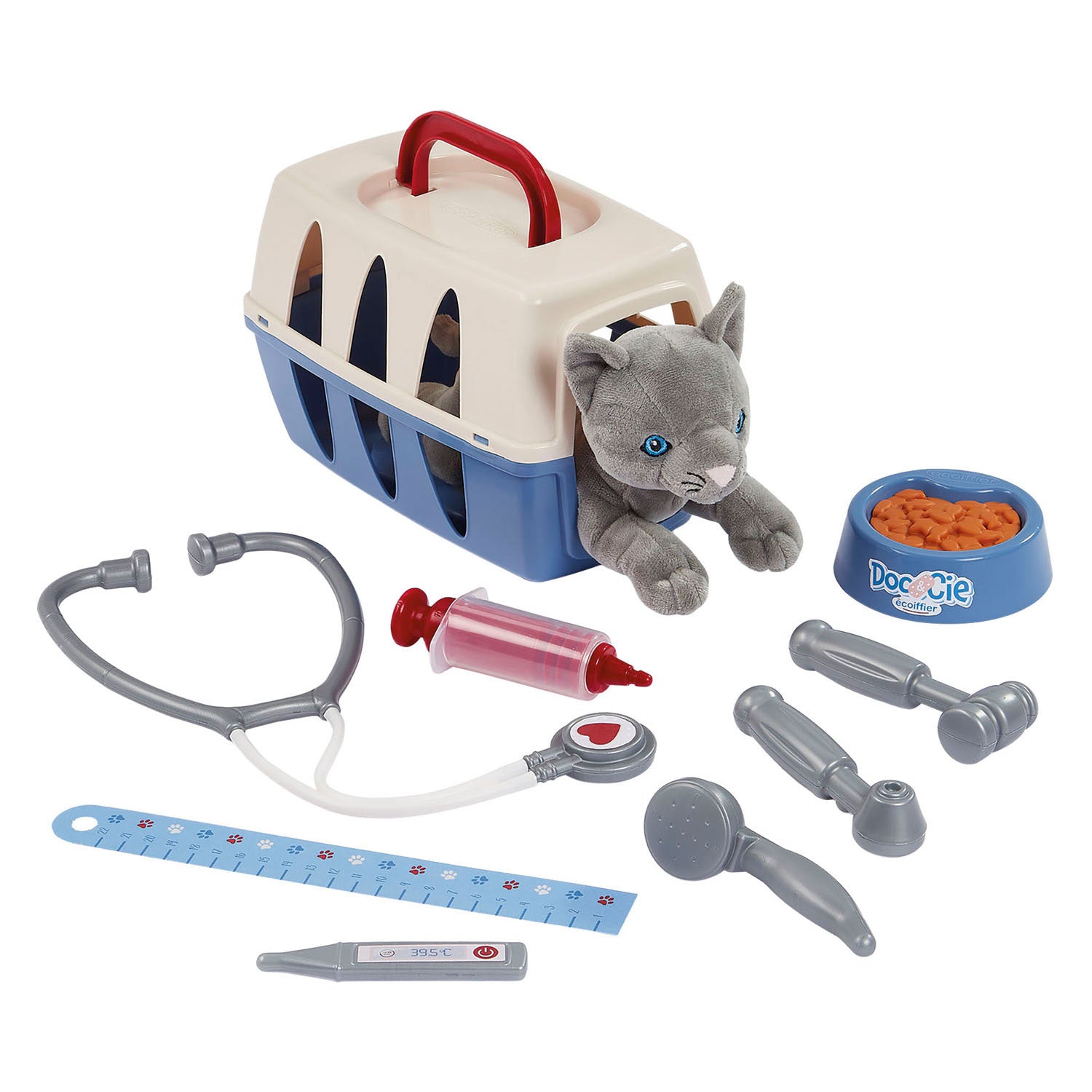 Ecoiffier Doc Cie Tierarztwagen mit Katze – 14-tlg.