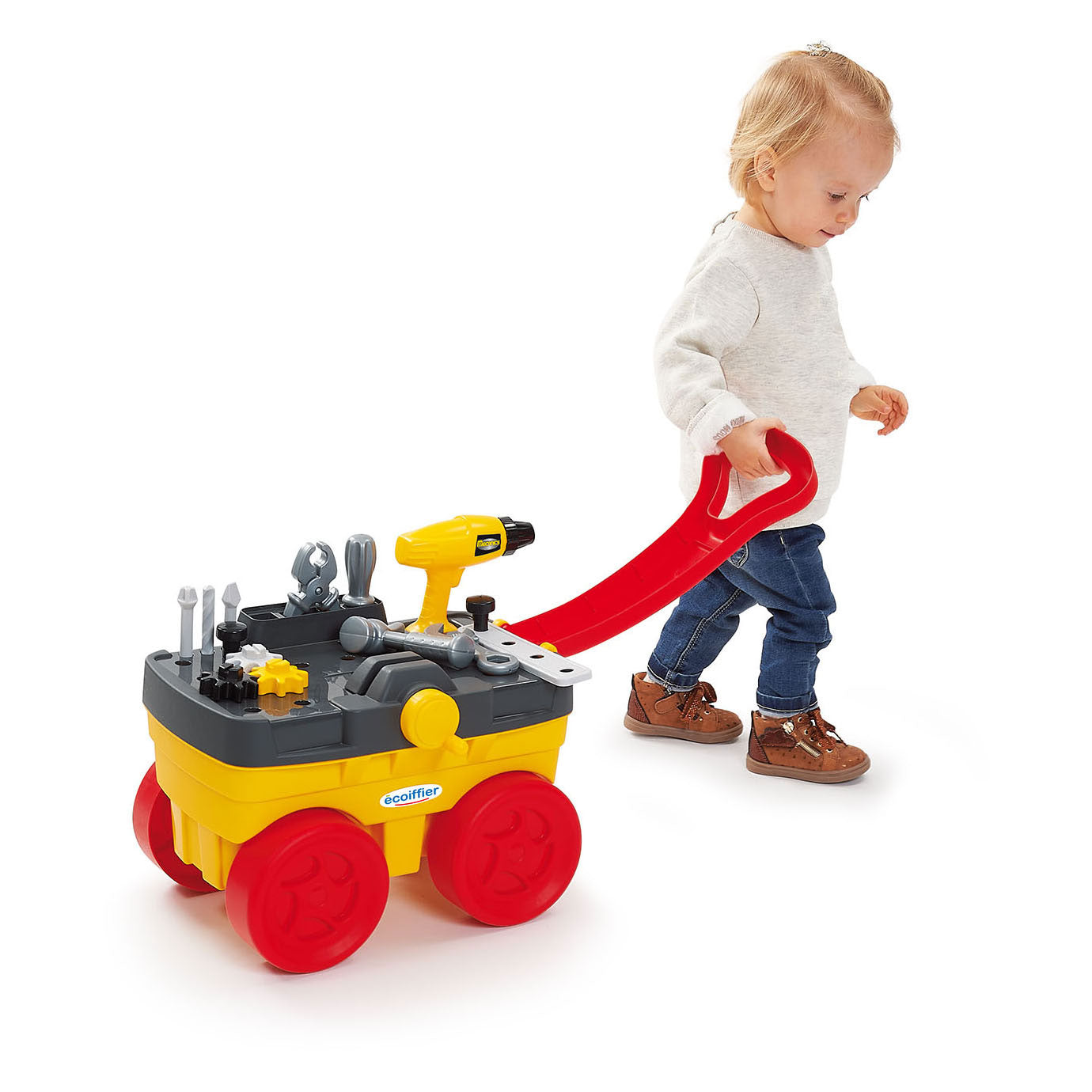 Ecoiffier Werkzeugwagen - 19-teilig.