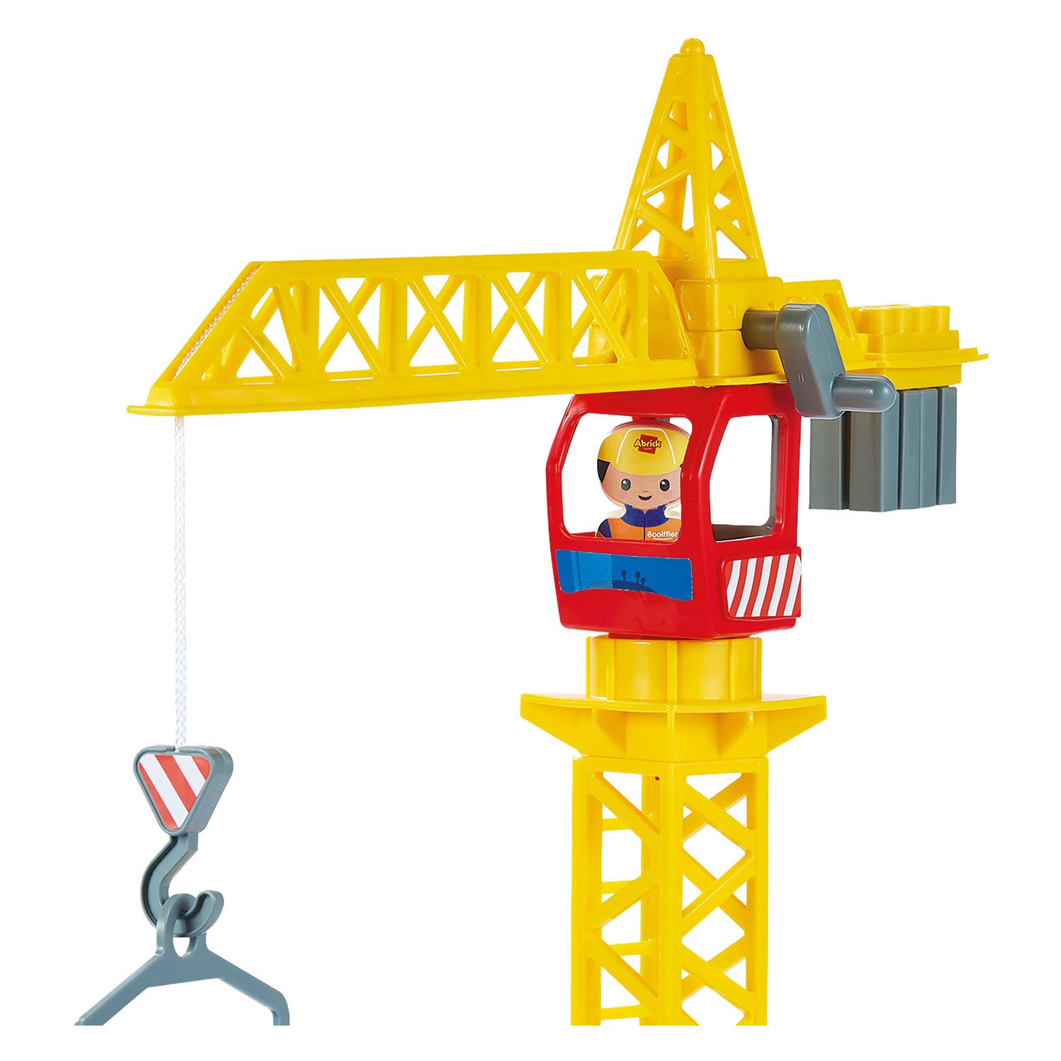 Ecoiffier Ziegelbaustein-Baustelle mit Kran mit 3 Fahrzeugen