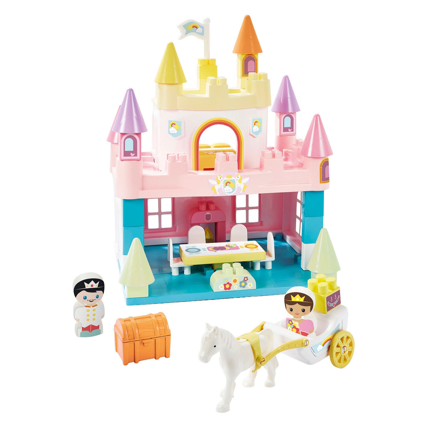 Ecoiffier Ziegelbausteine Regenbogenschloss