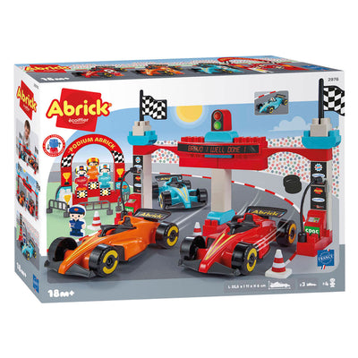 Ecoiffier Abrick Bausteine Formel 1 Grand Prix mit 3 Fahrzeugen