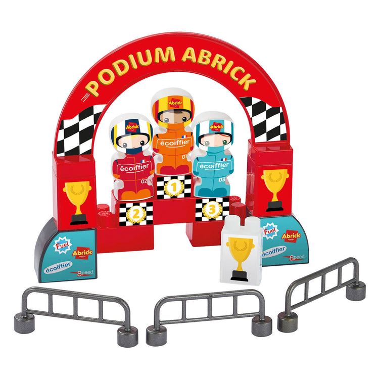 Ecoiffier Abrick Bausteine Formel 1 Grand Prix mit 3 Fahrzeugen