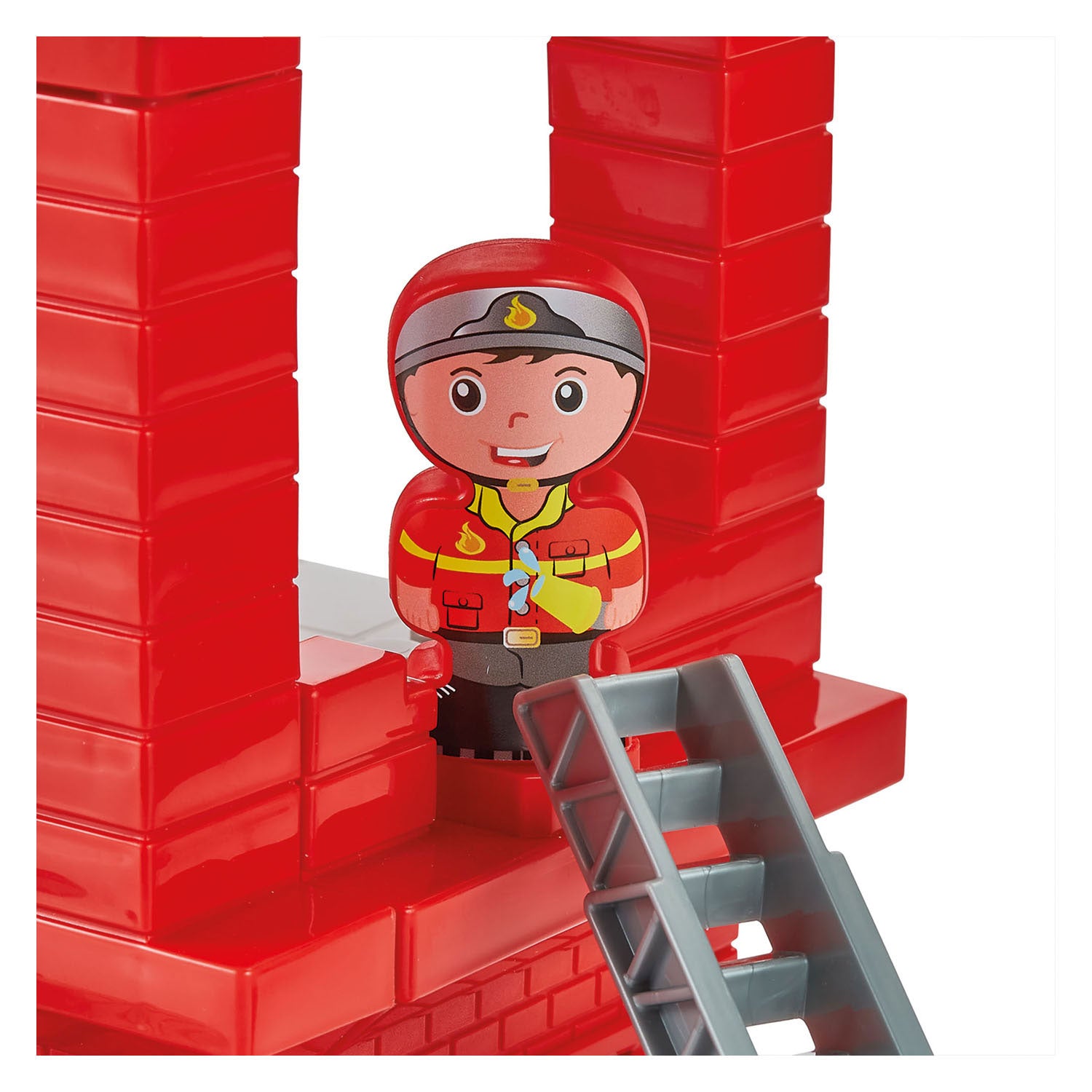 Ecoiffier-Feuerwache aus Stein mit 3 Fahrzeugen