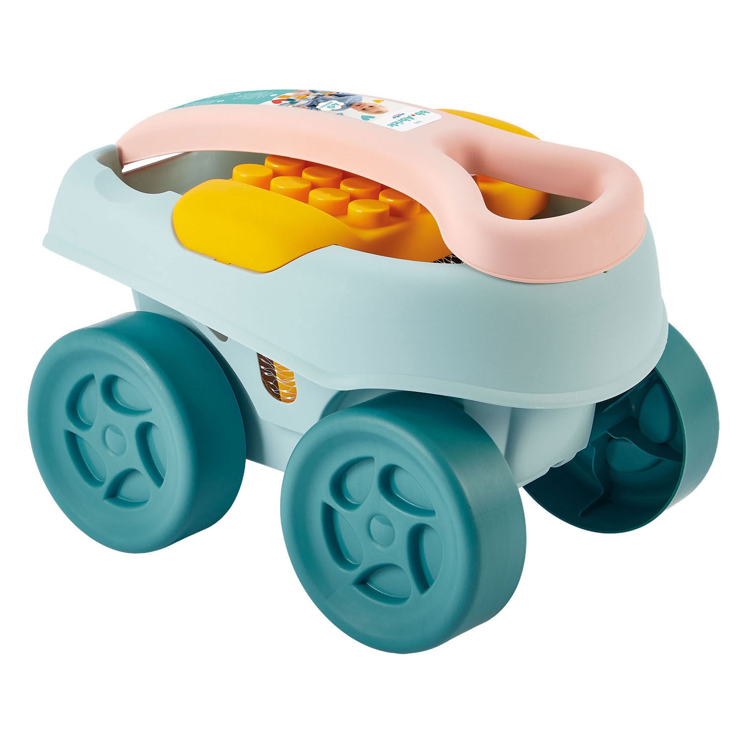 Ecoiffier Ziegelwagen mit 40 Bausteinen