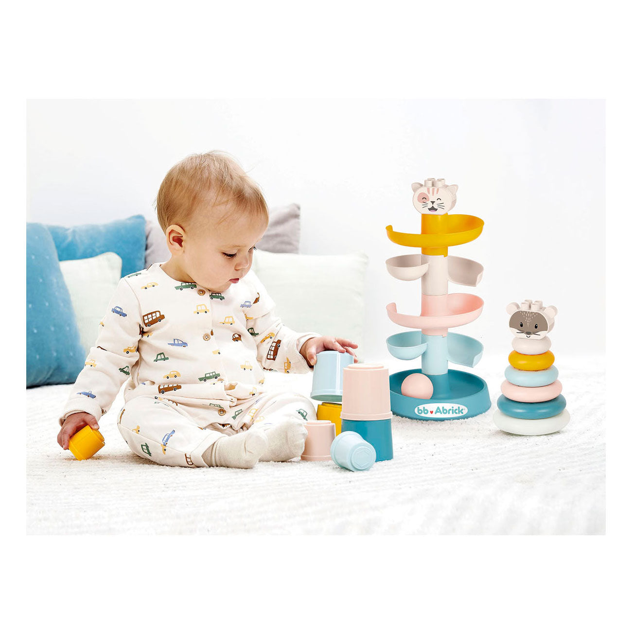 Ecoiffier abrick 3in1 Babyspielzeug in Aufbewahrungsbox - 23 Stk.