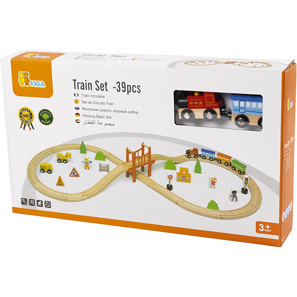 Viga Figur 8 Zugset, 39 Teile, 1 Box