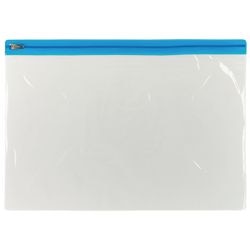 Handliche Hüllen aus PVC, 297 x 210 mm, A4, blau, mit Reißverschluss