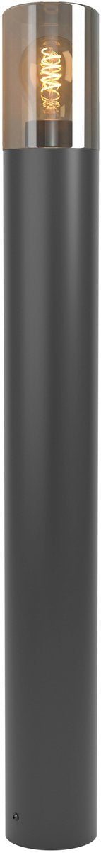 Eglo Cropani Stehleuchte für den Außenbereich – E27 – 80 cm – schwarz grau transparent