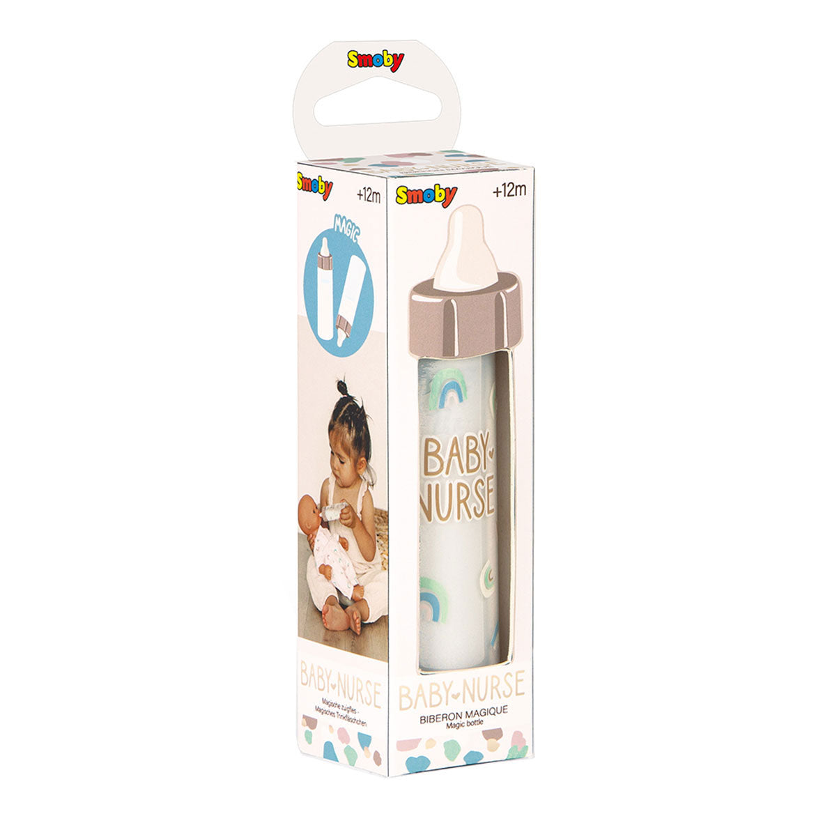 Smoby - Baby Schwester magische Trinkflasche