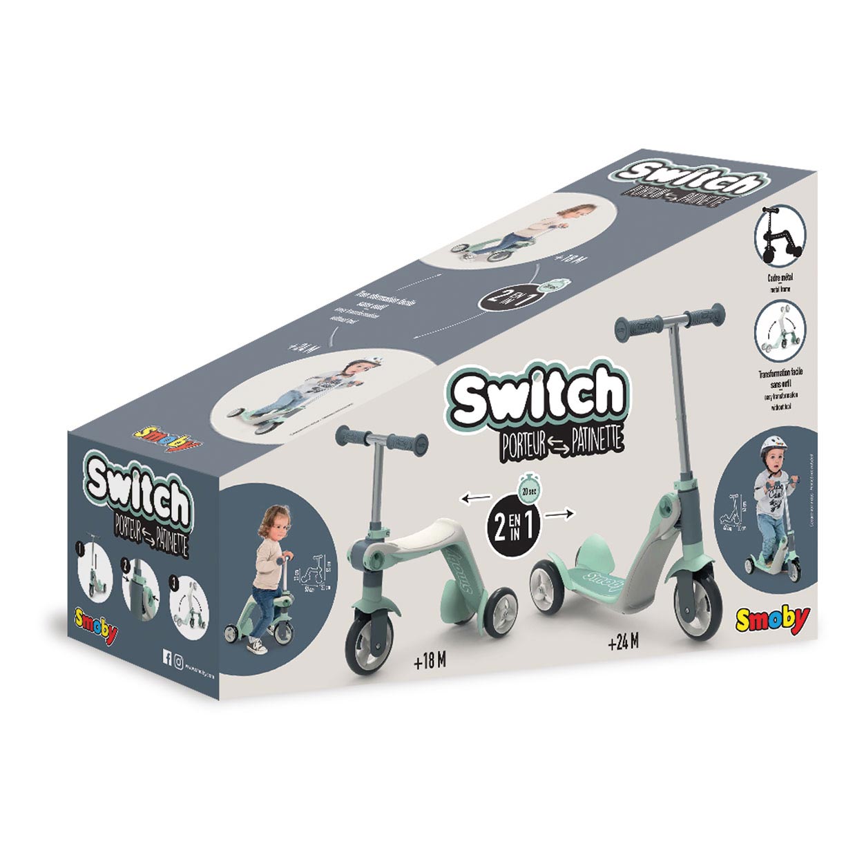 Smoby reversibler 2in1 Schritt