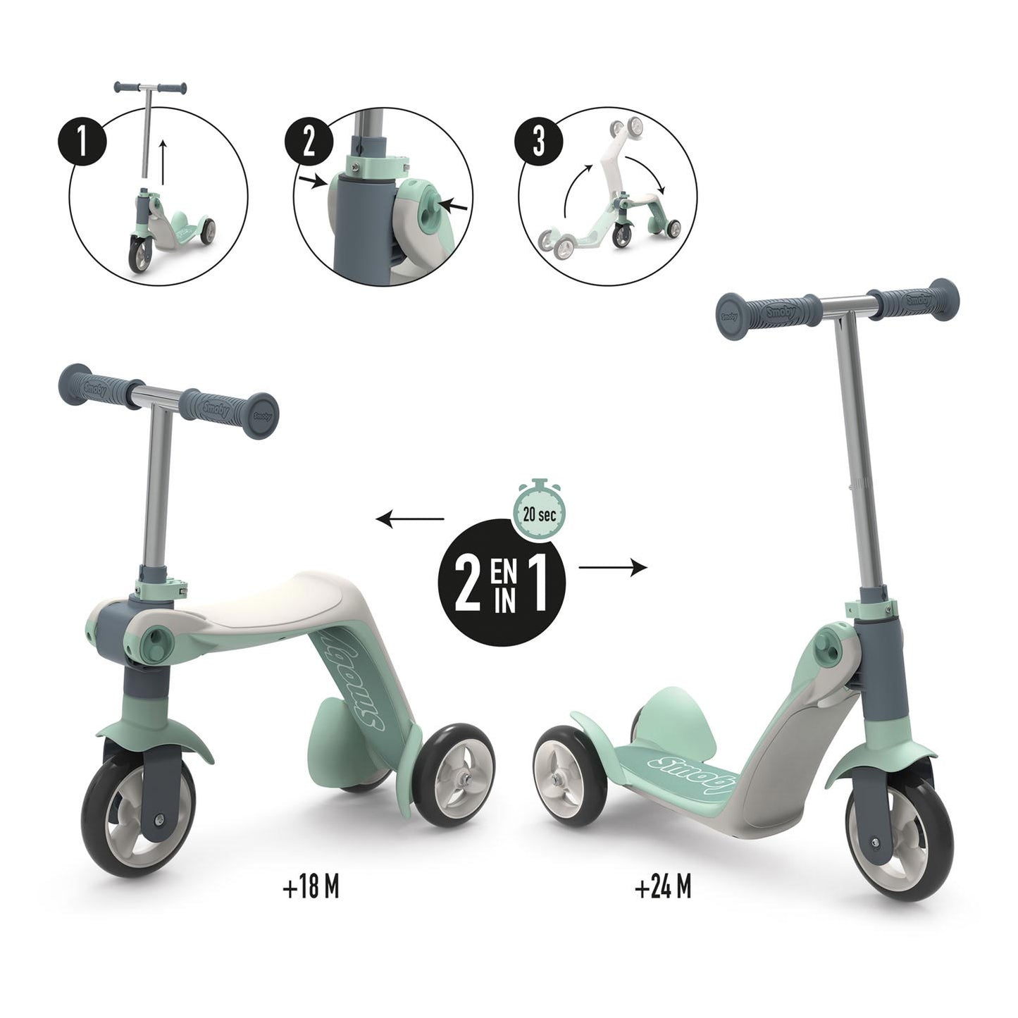 Smoby reversibler 2in1 Schritt