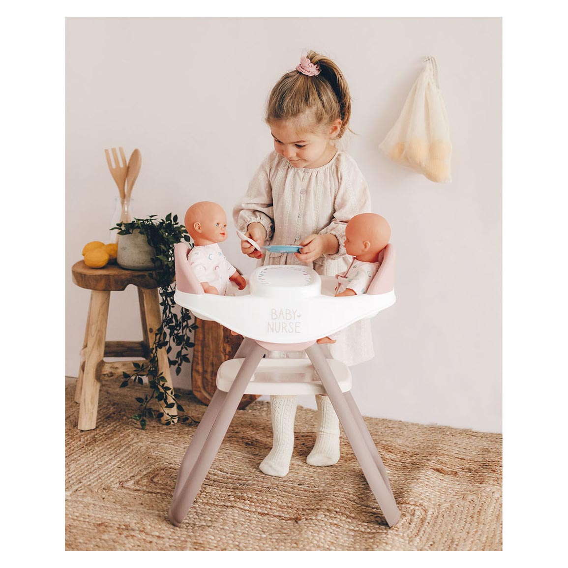 Smoby - Baby Schwester Babystuhl für 2 Puppen