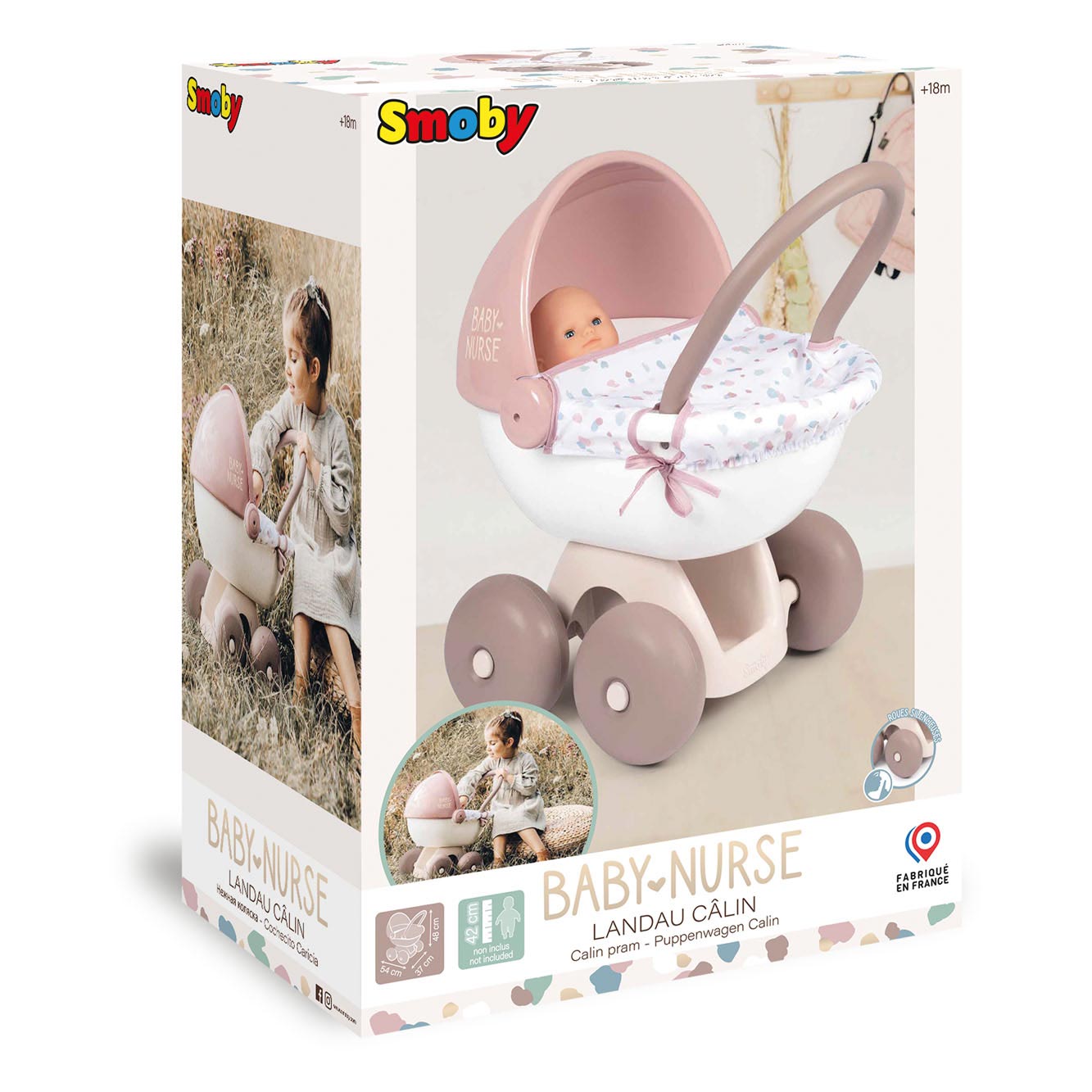 Smoby - Baby Schwester Puppenwagen