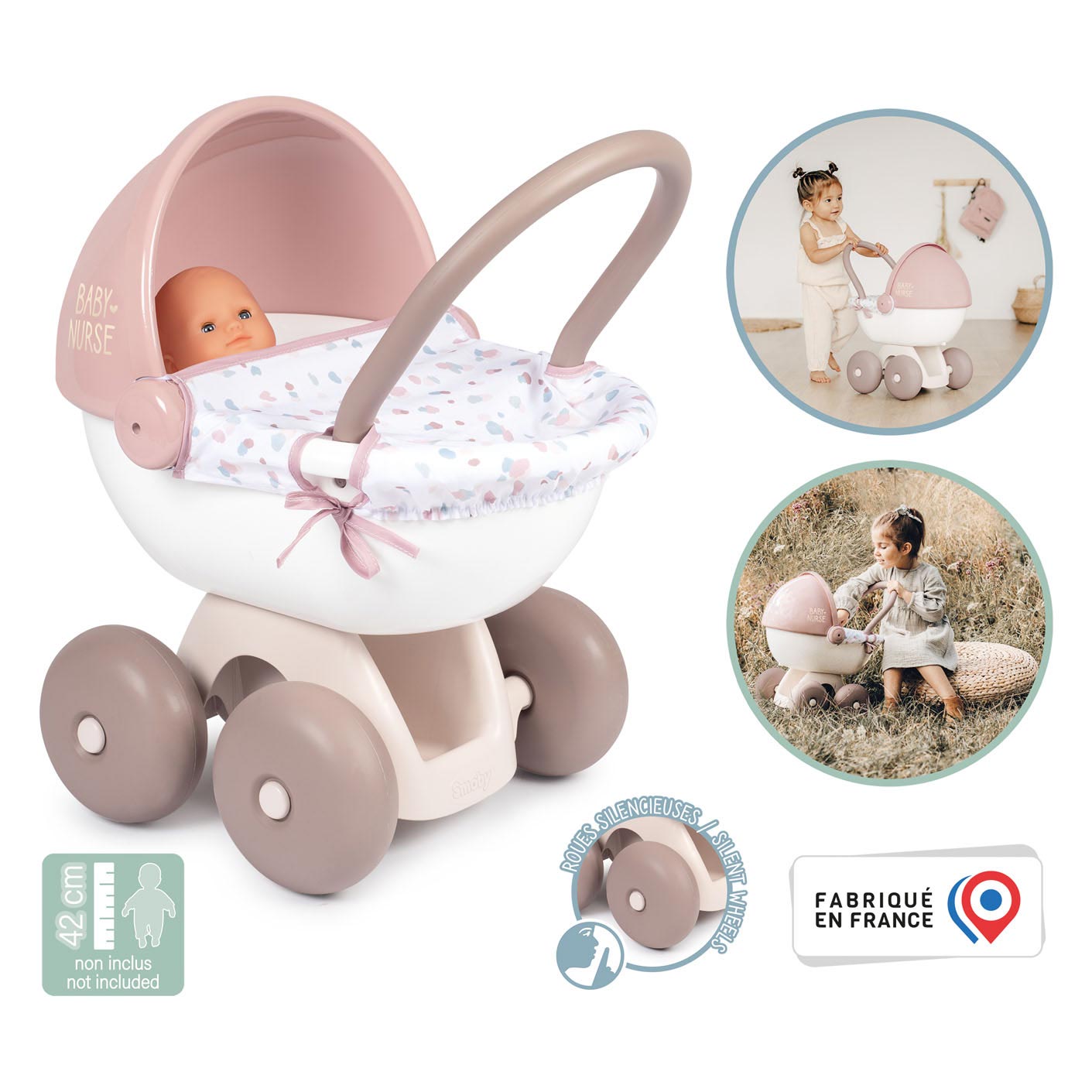 Smoby - Baby Schwester Puppenwagen