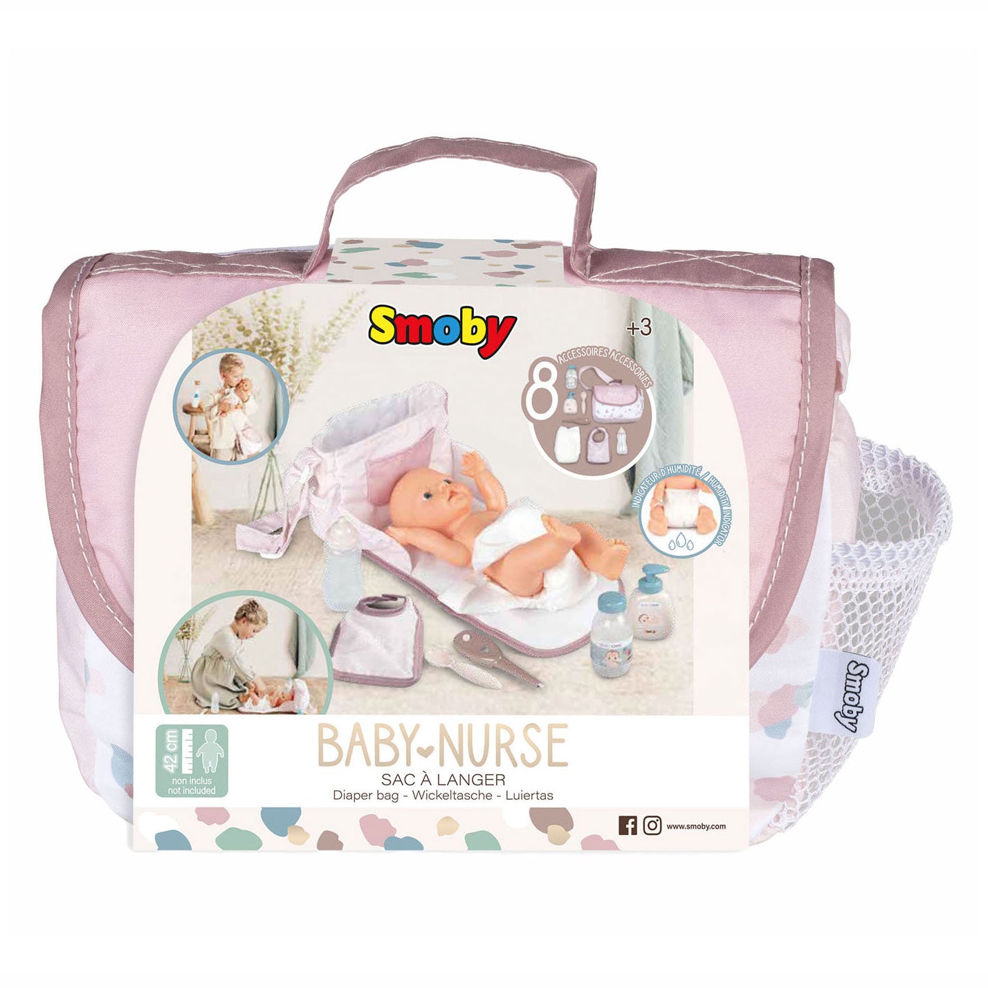 Smoby - Baby Schwester Wickeltasche 8dlg.