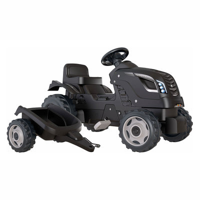 Smoby Farmer XL Steptractor mit Trailer Schwarz