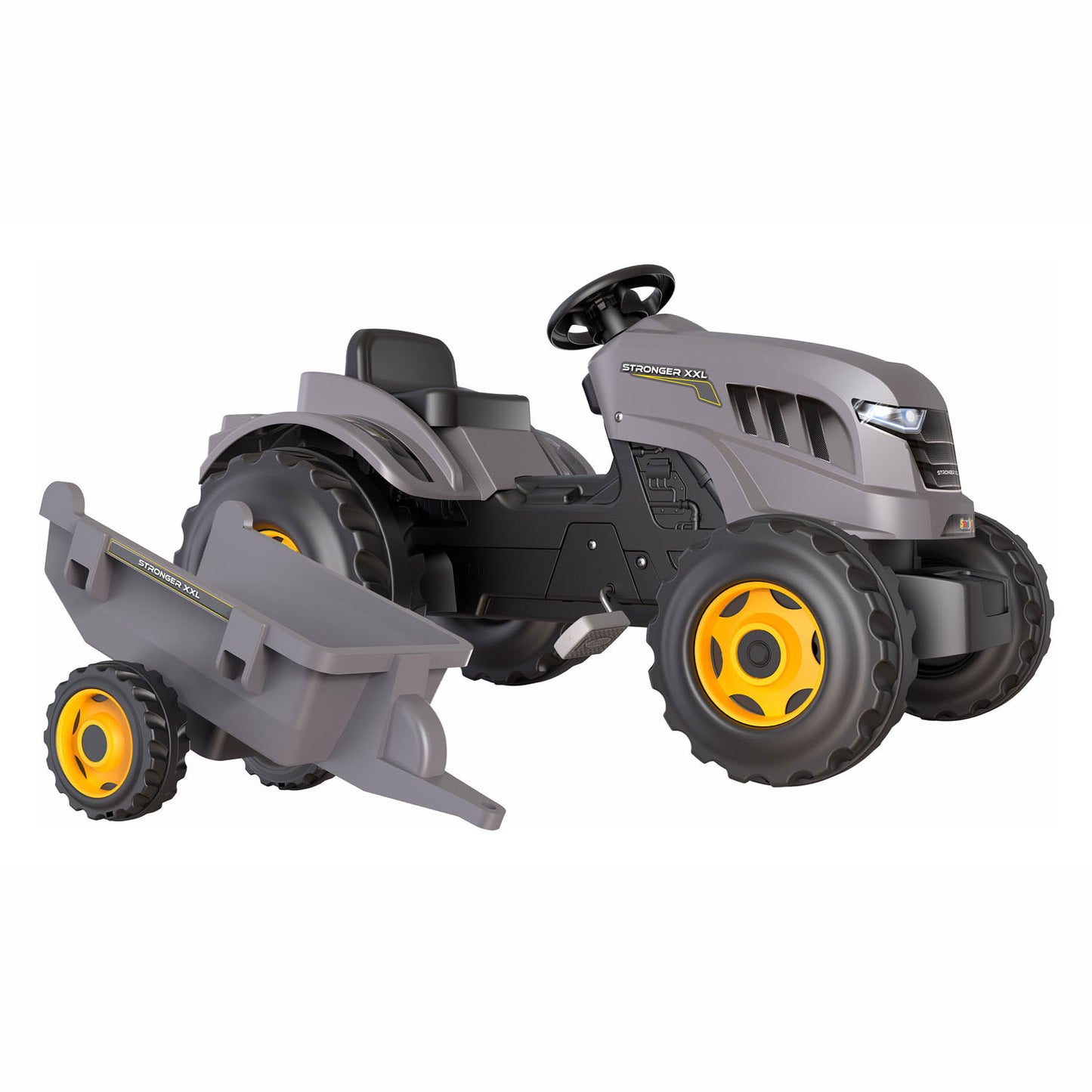 Smoby stärkerer XXL -Pedaltraktor mit Anhängergrau