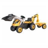 Smoby Builder Max Baggertraktor mit Anhänger Gelb - afbeelding 3