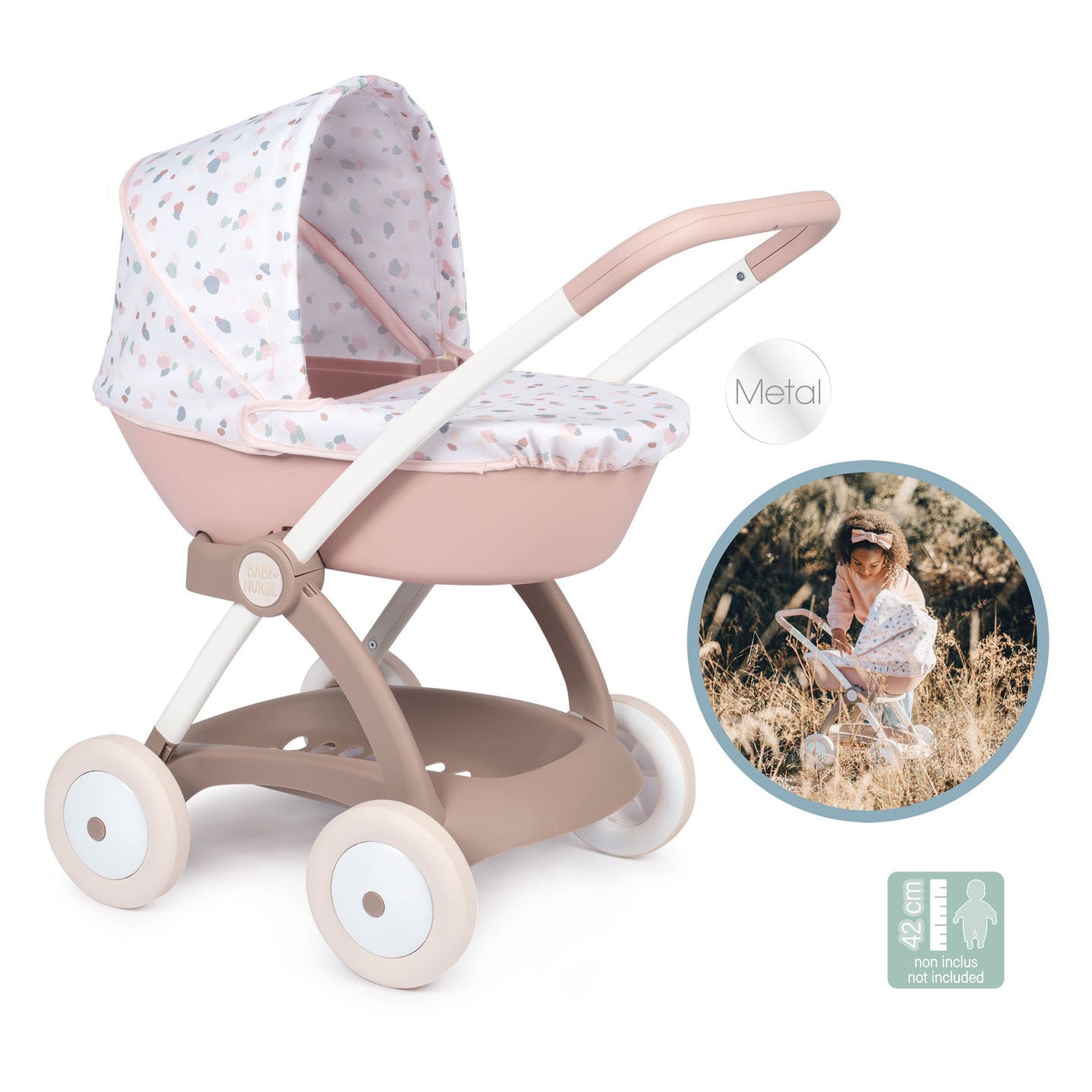 Smoby - Baby Schwester Puppenwagen