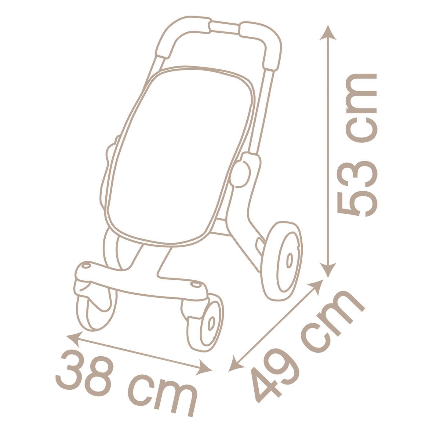 Smoby - Baby Schwester Puppenwagen