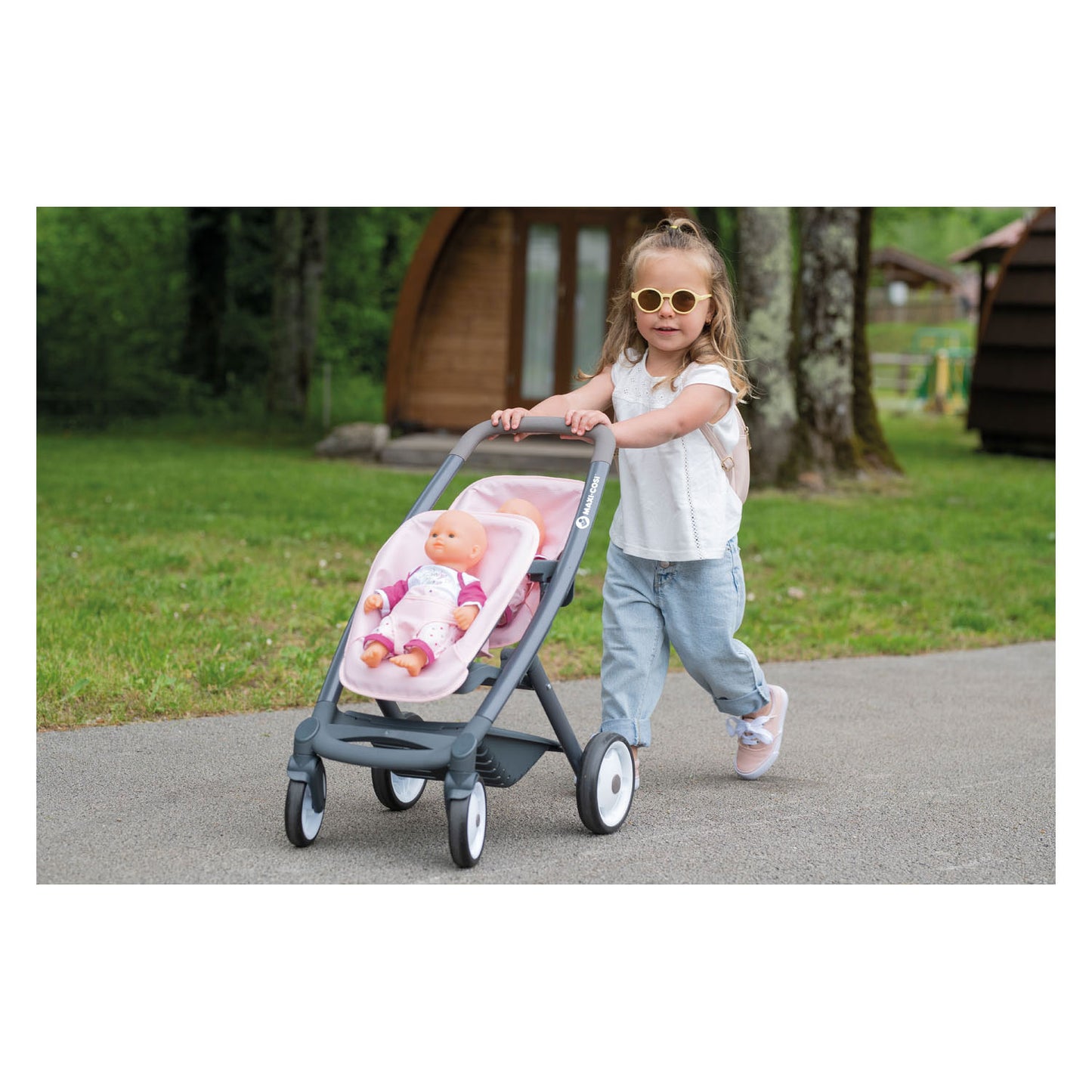 Smoby - Maxi -Cosi -Puppenwagen für 2 Puppen
