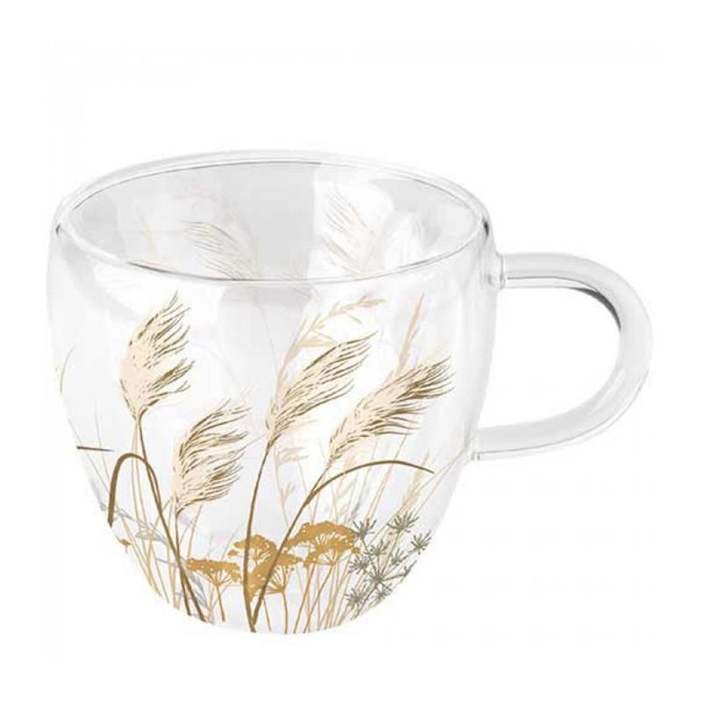 Ambiente doppelwandiges Glas-Wellengras