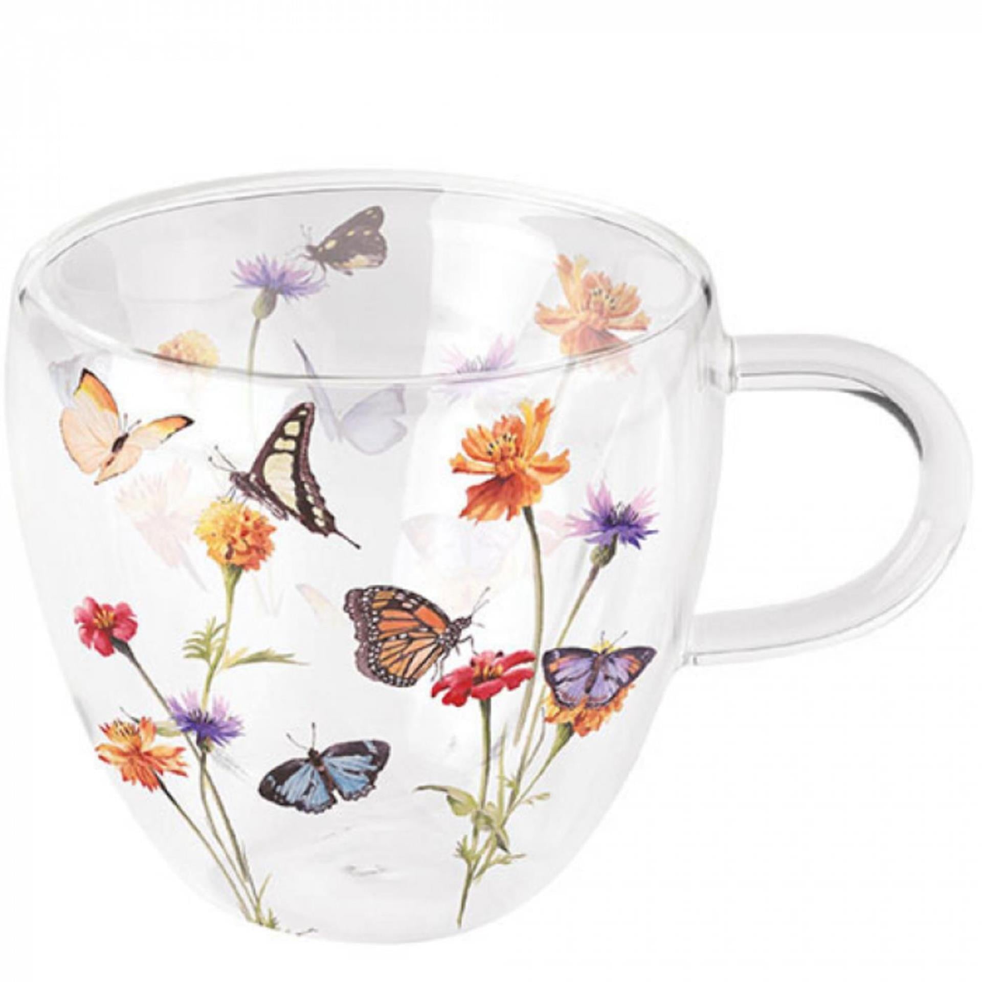 Ambiente Teeglas doppelwandig Schmetterling 200ml