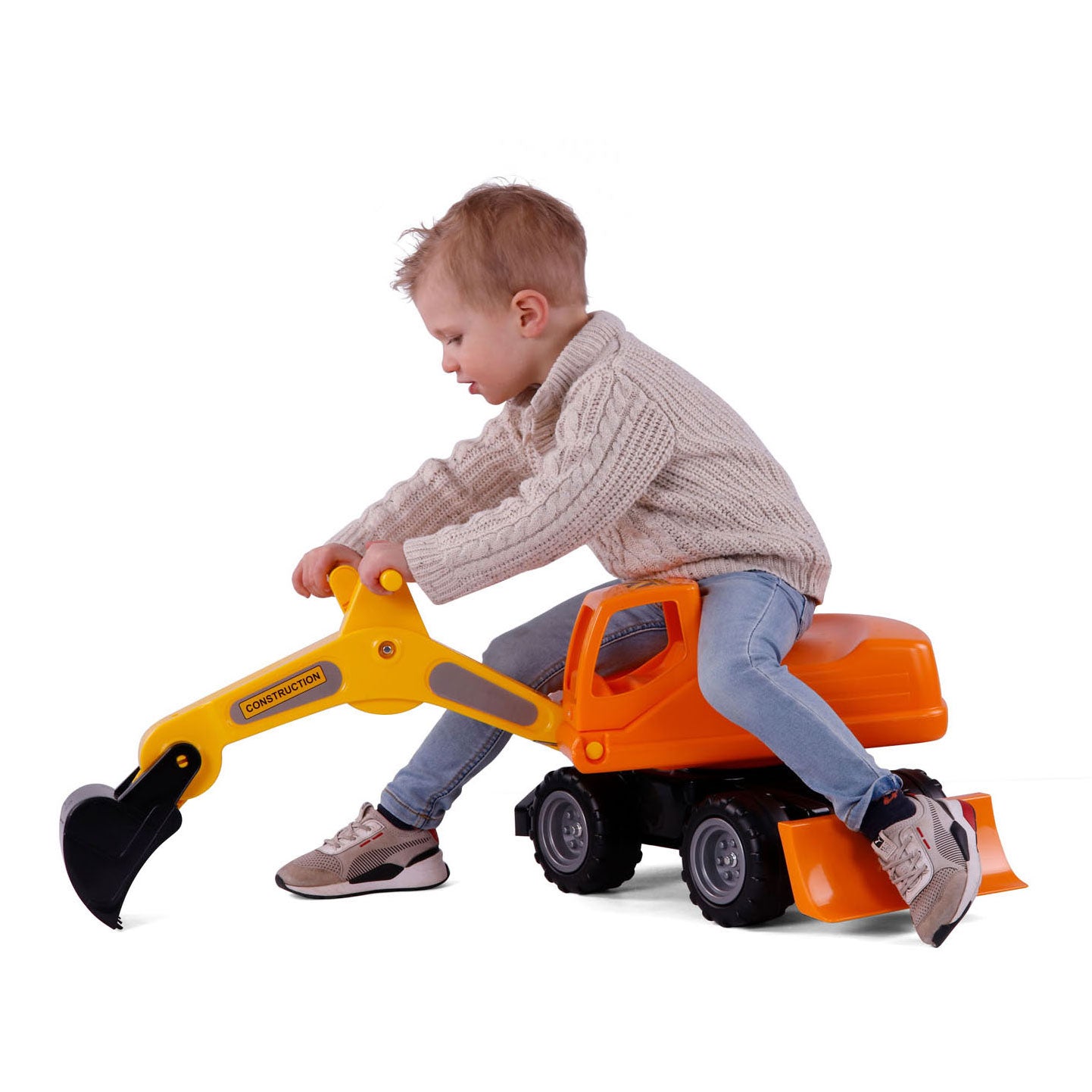 Cavallino Toys Cavallino Mega Bagger Walking Car Orange, 79 cm