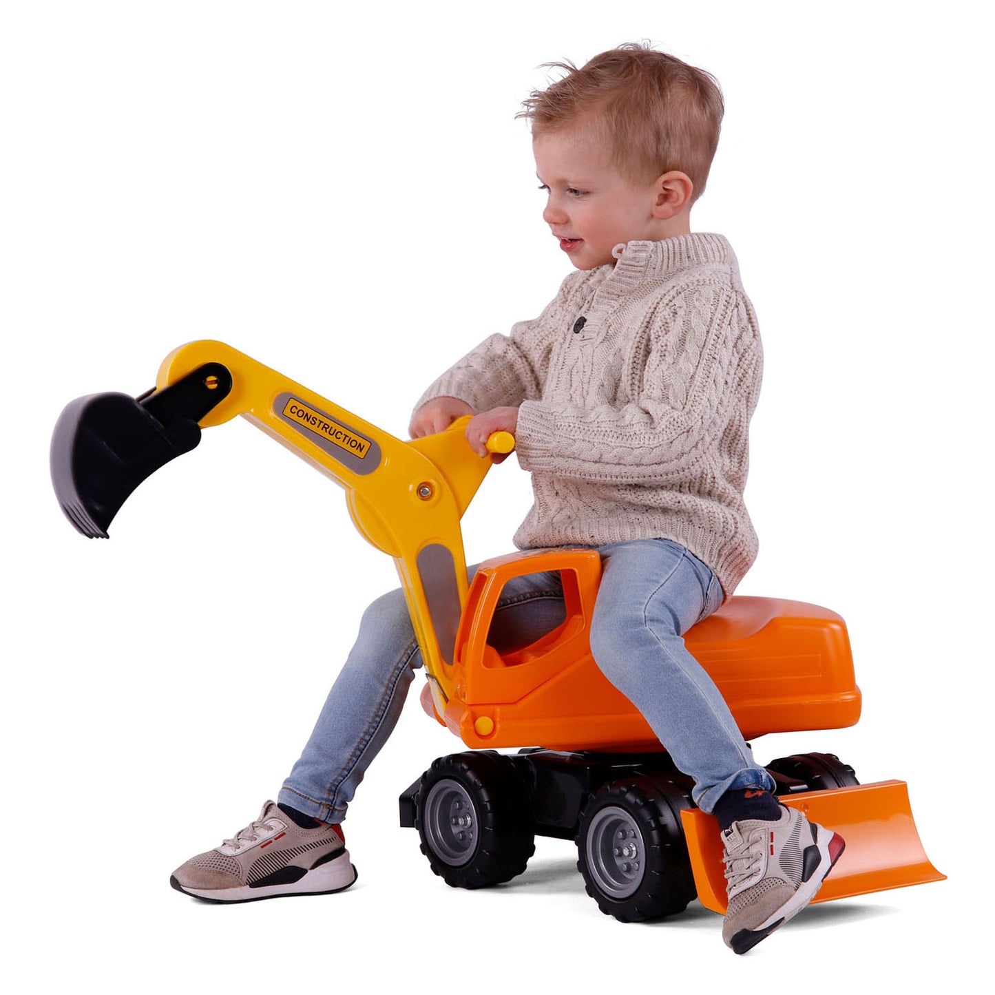 Cavallino Toys Cavallino Mega Bagger Walking Car Orange, 79 cm