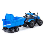 Cavallino Toys Cavallino Traktor mit Kippwagenanhänger blau, Skala 1:32 - afbeelding 2