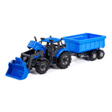 Cavallino Toys Cavallino Traktor mit Ladegerät und Versorgungskippenblau, Skala 1:32 - afbeelding 2