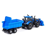 Cavallino Toys Cavallino Traktor mit Ladegerät und Versorgungskippenblau, Skala 1:32 - afbeelding 3