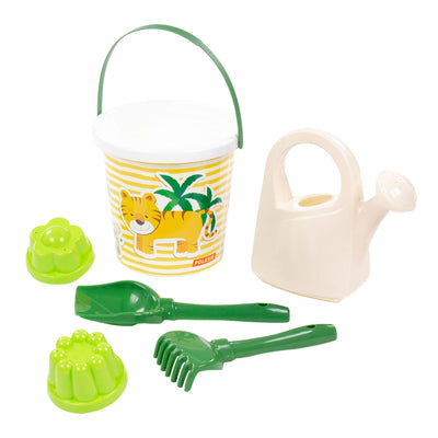 Cavallino Toys Cavallino XL Bucket Set mit Sandformen Leeuw, 8dlg.