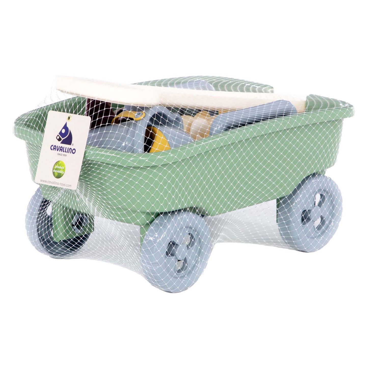 Cavallino Bollerwagen mit Sandspielzeug – inklusive Gießkanne und Schaufel