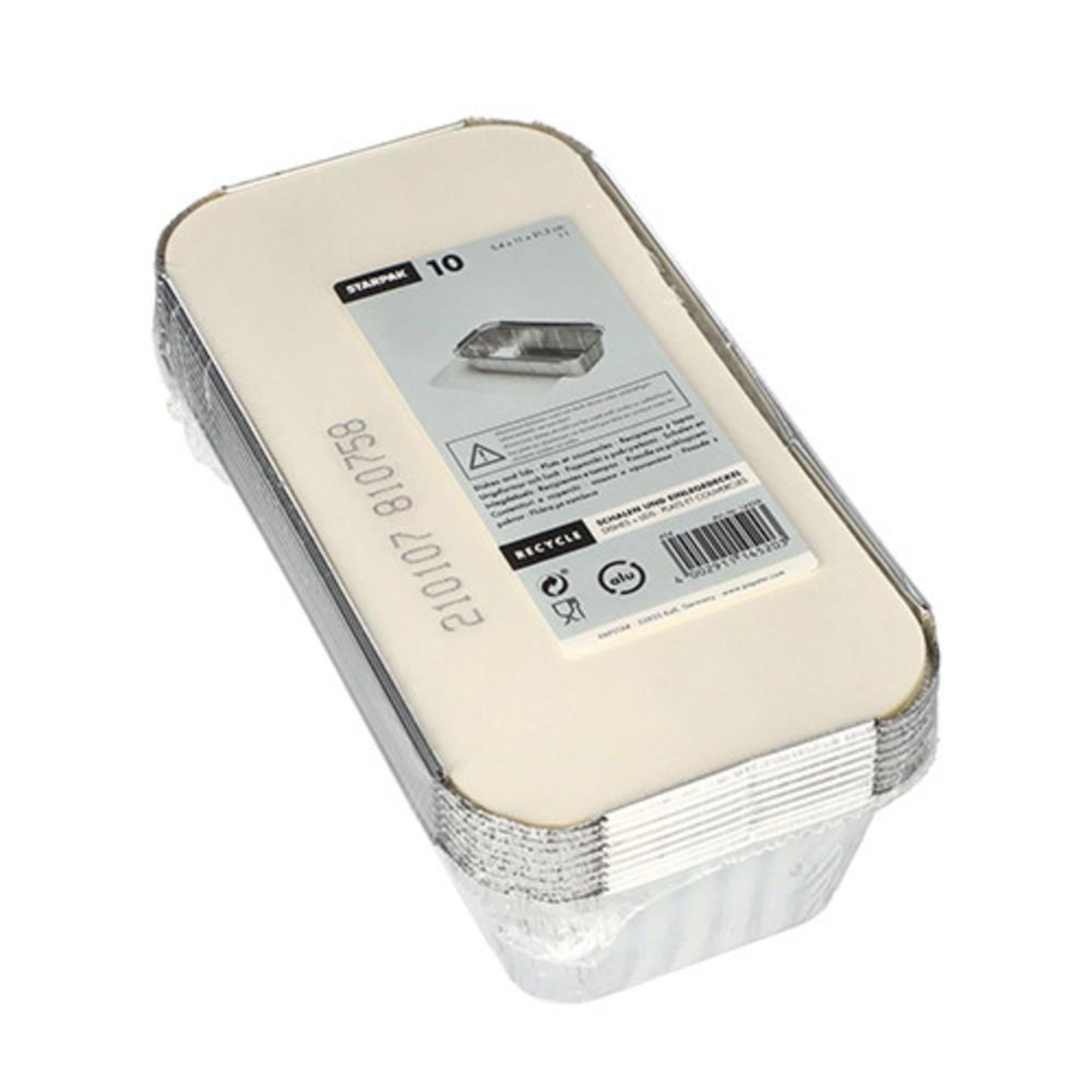 Papstar Aluschalen 1ltr mit Deckel10 Stk