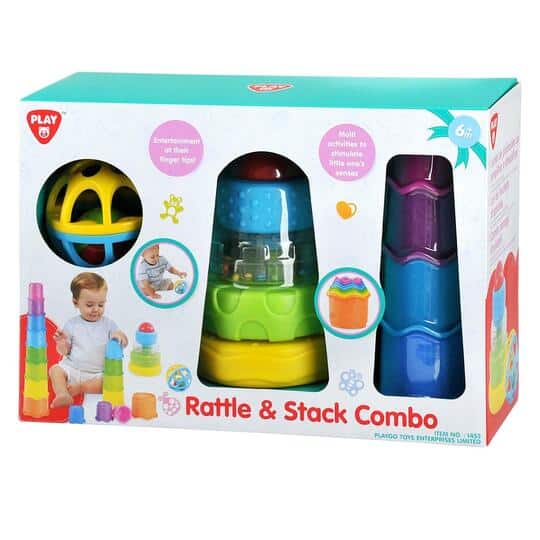Rassel- und Stapel -Combo -Ratelball -Stapelstapel- und Stapelbecher