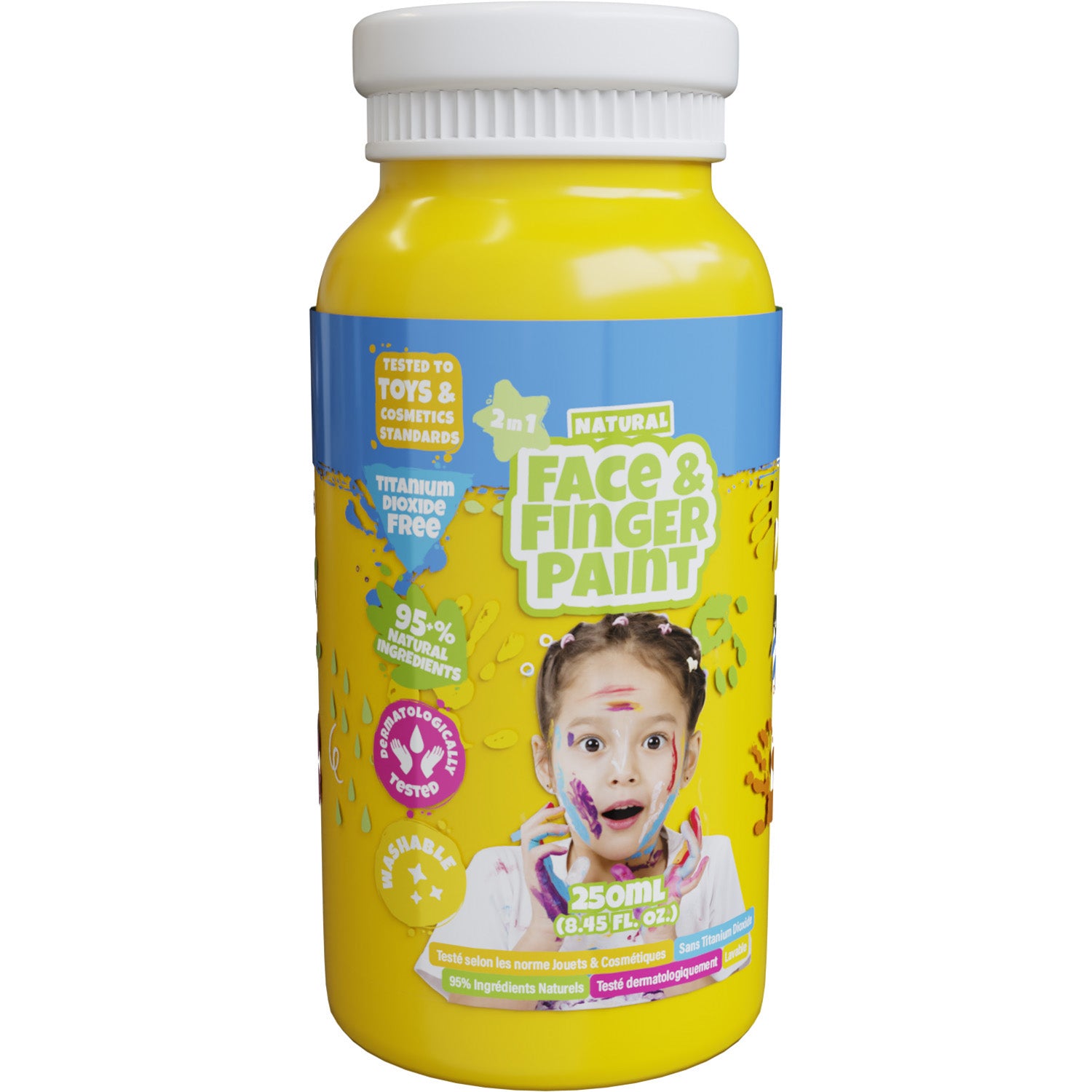 Boti Natural Fingerpaint Flasche Gelb, 250 ml