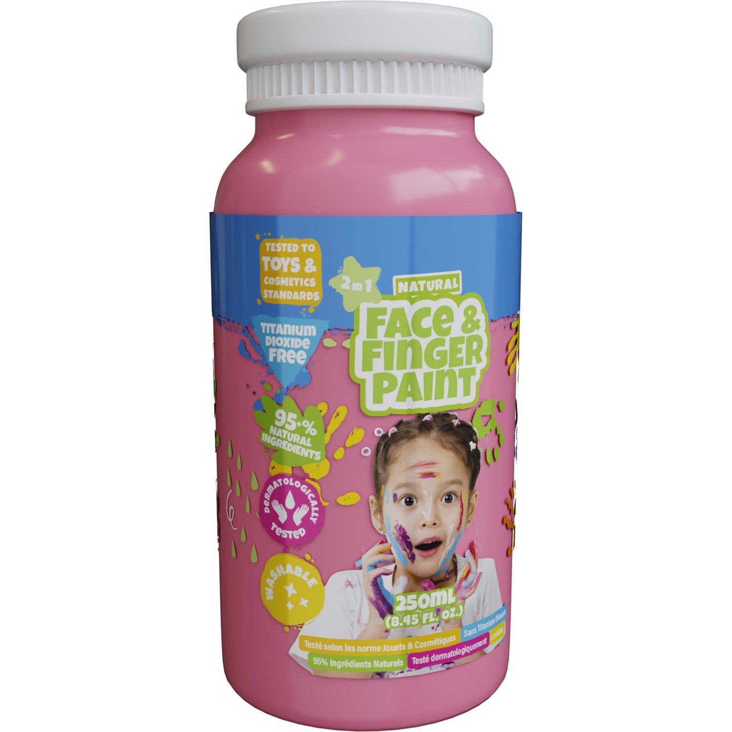 Boti Natural Fingerpaint Flasche Pink, 250 ml