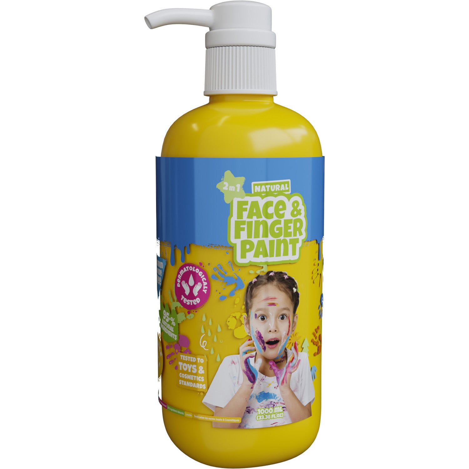 Boti natürliche Gesichtsfingerpaintflasche mit Pumpe gelb, 1l