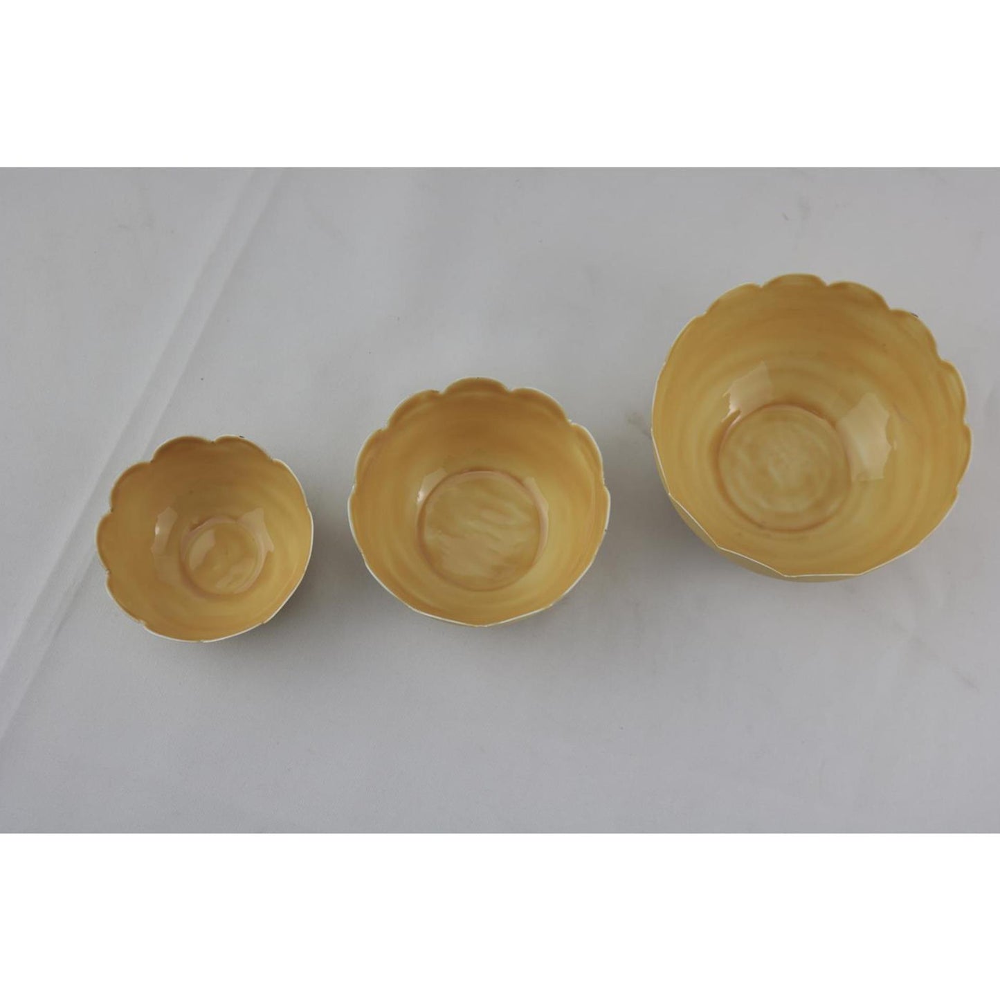 Mansion Atmosphäre Teelichthalter Beige Set a 3