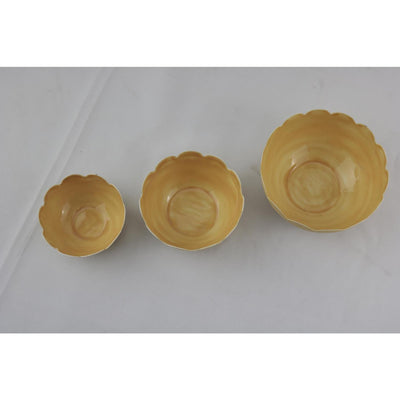 Mansion Atmosphäre Teelichthalter Beige Set a 3