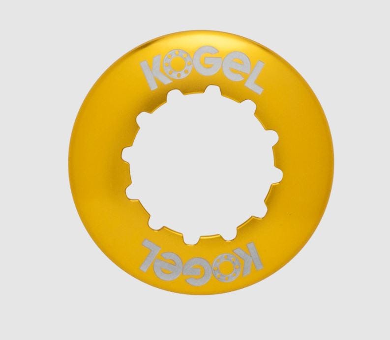 Kugel-Sicherungsring, Centerlock-kompatibler Rotor-Sicherungsring innen vergoldet