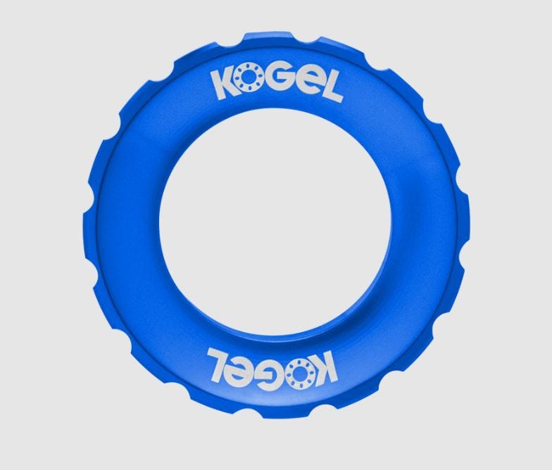 Kugel-Sicherungsring, Centerlock-kompatibler Rotor-Sicherungsring, außen, blau