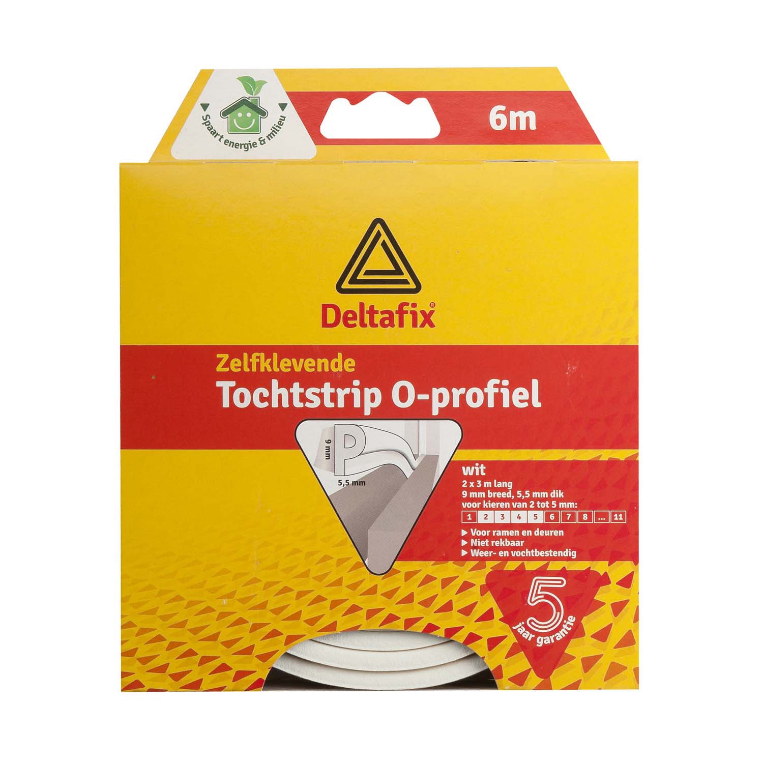 Deltafix Tour Tape P-Profil 6m x 9mm 5,5 mm Weiß