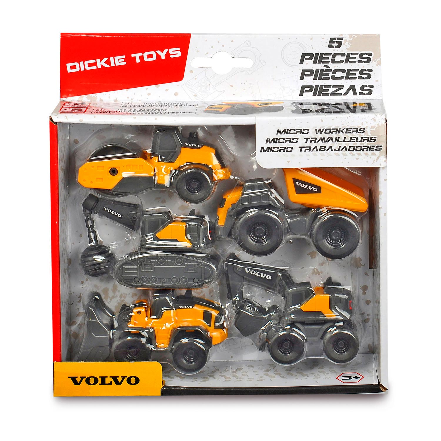 Dickie Volvo Micro Working Vehicles, 5st.