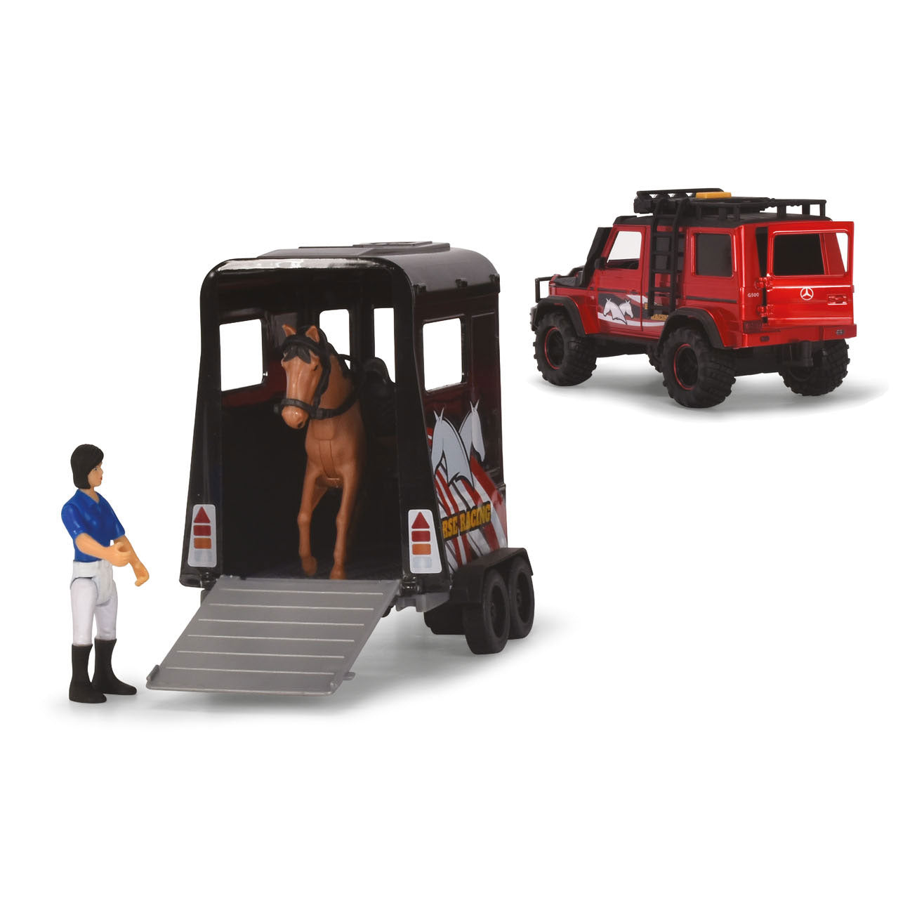 Dickie Jeep mit Pferde -Trailer -Spielset