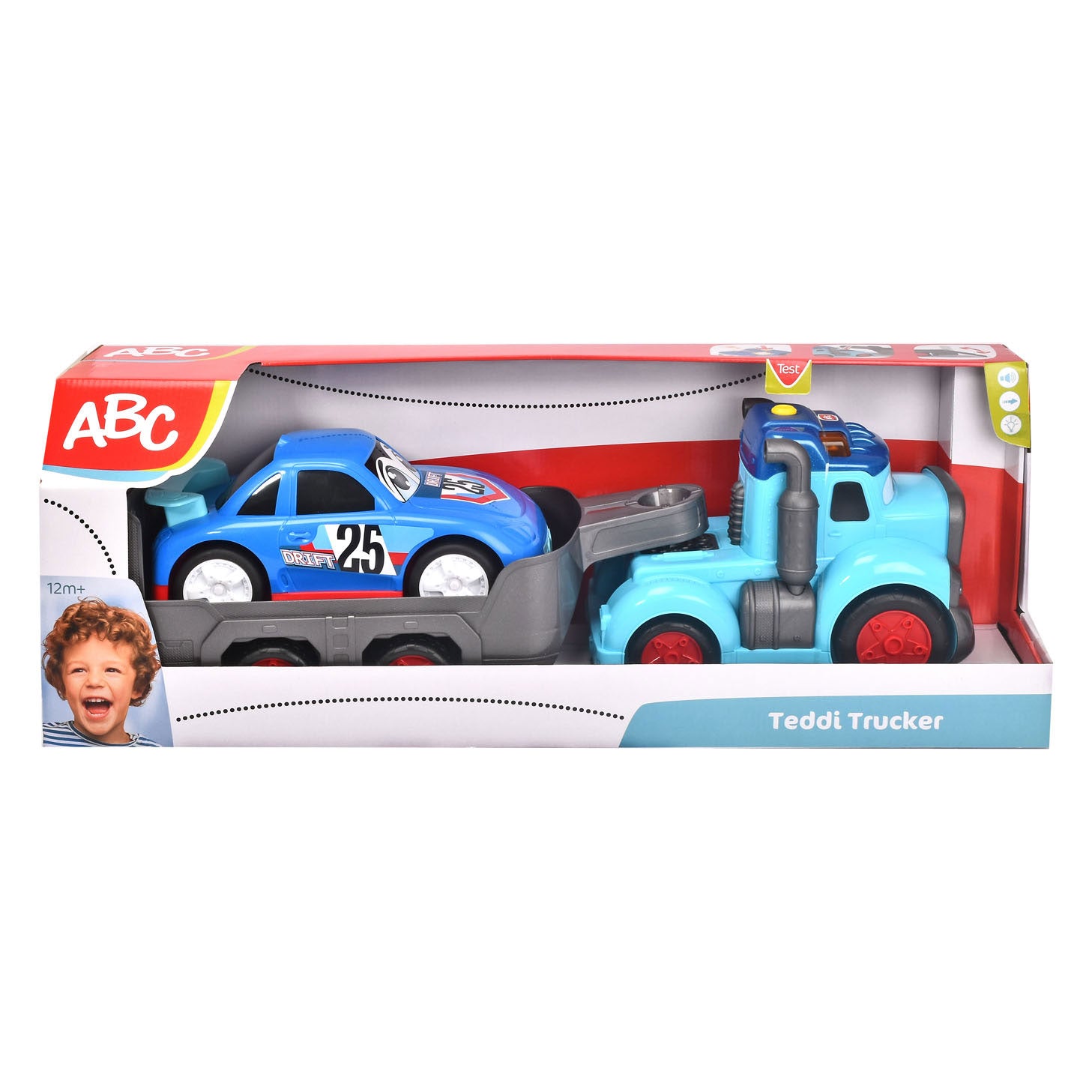 Abc Teddi Trucker Transporter mit Rennwagen