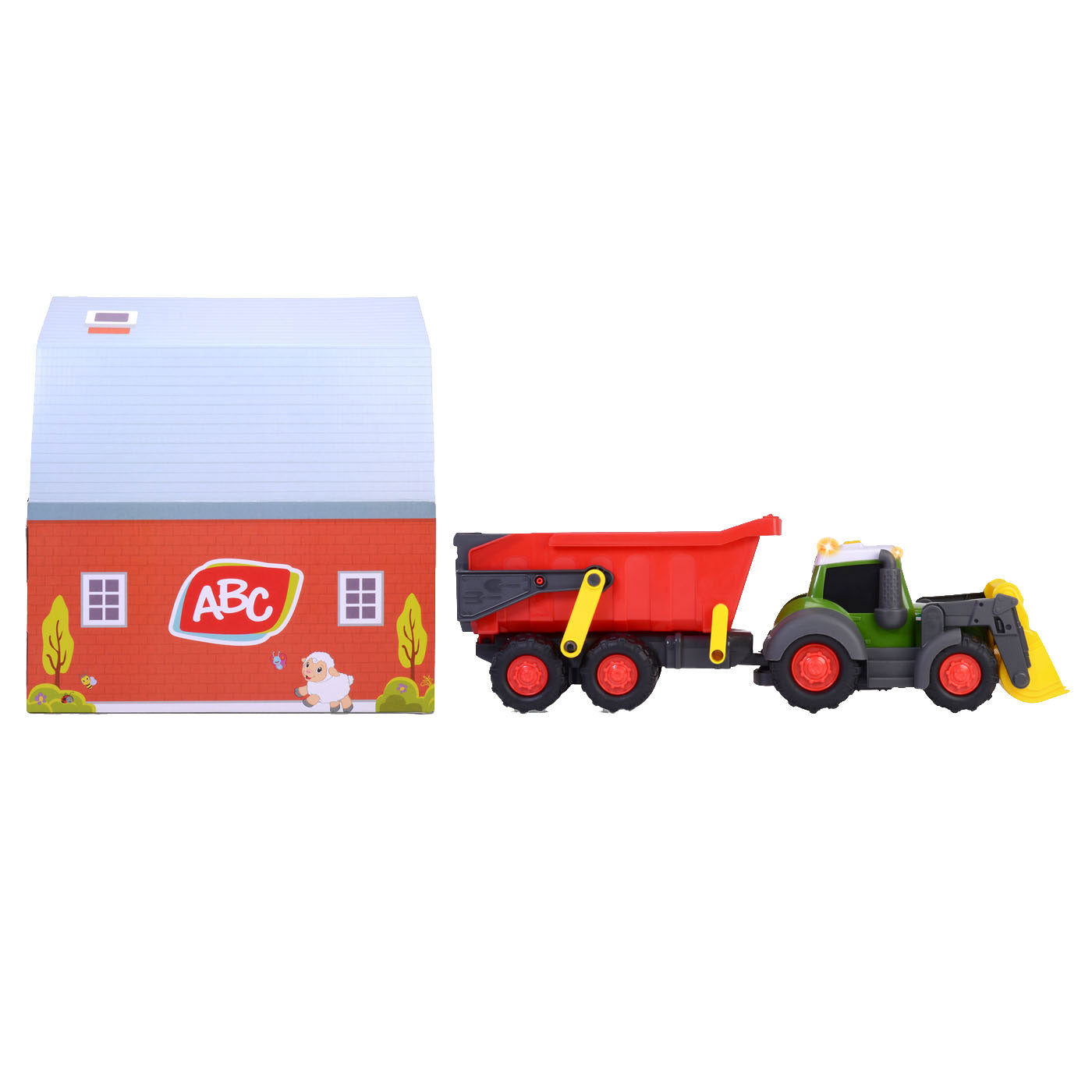 ABC Fendti Traktor mit Anhänger und Farm
